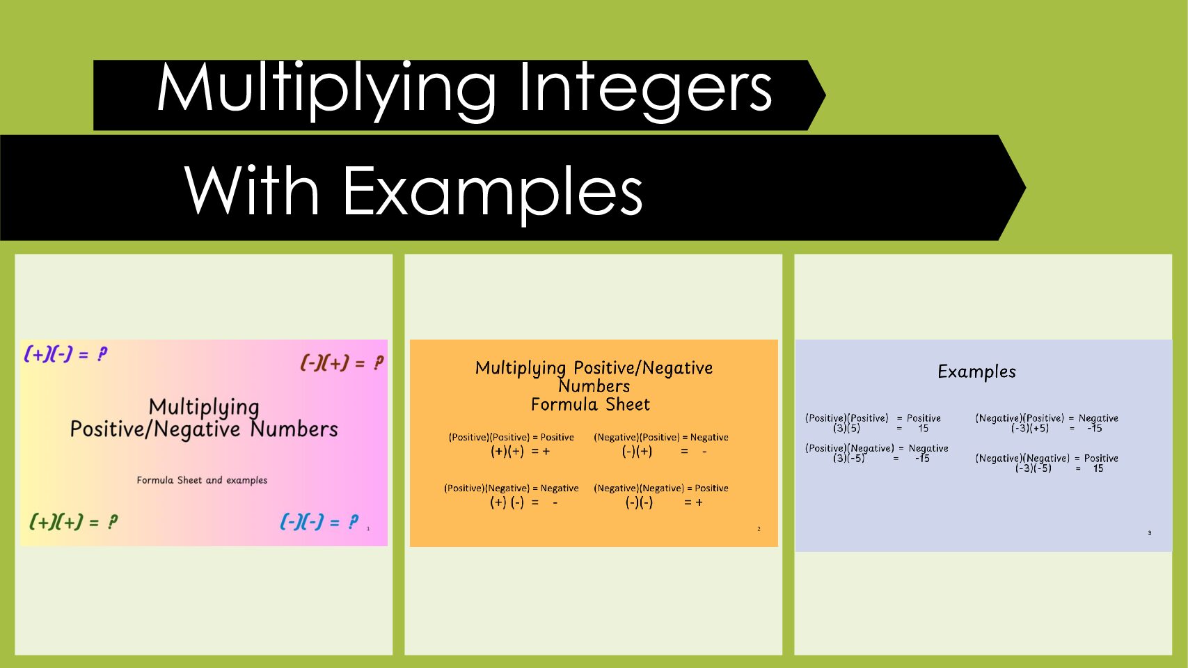 Multiplying Integers